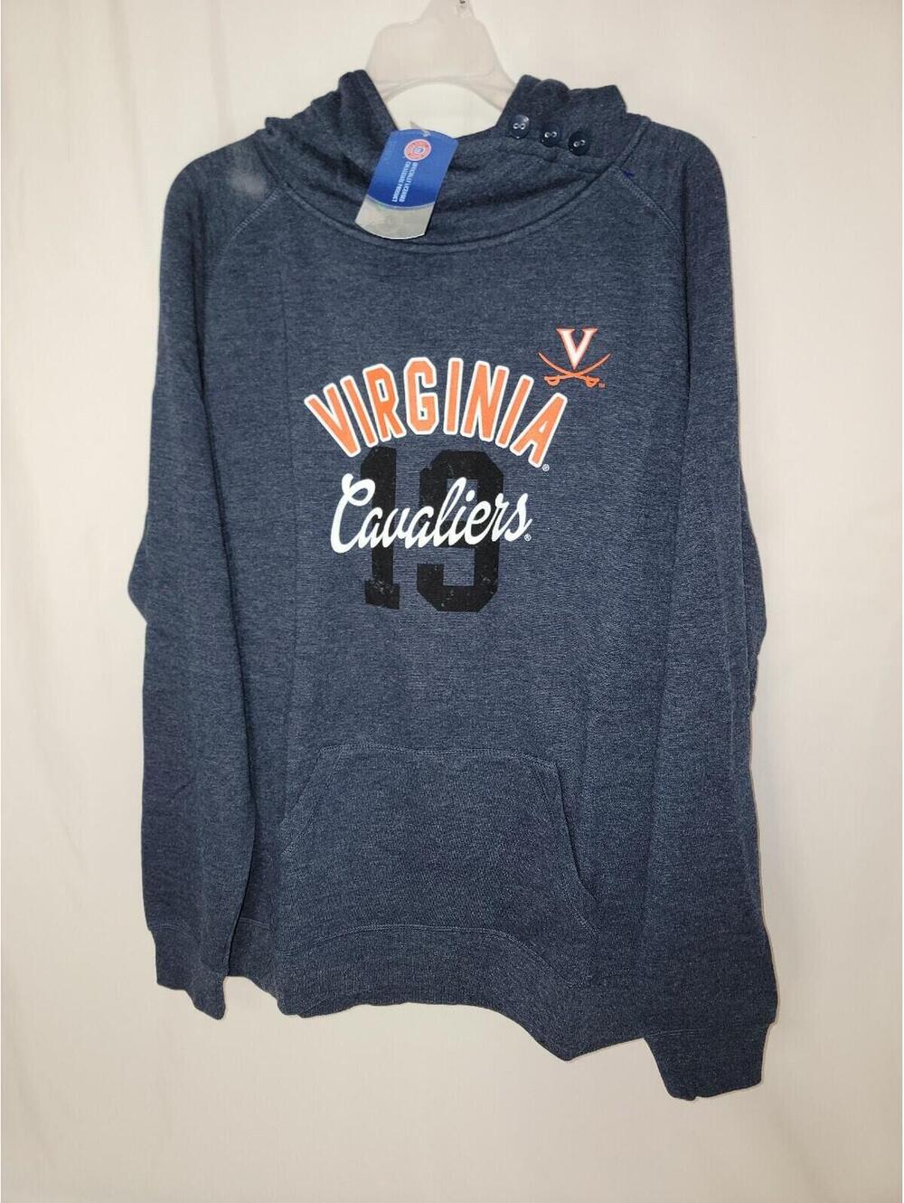 NWT Ouray Mens Virginia Cavaliers Pullover 3 Button Collar Hoodie sz 2XL